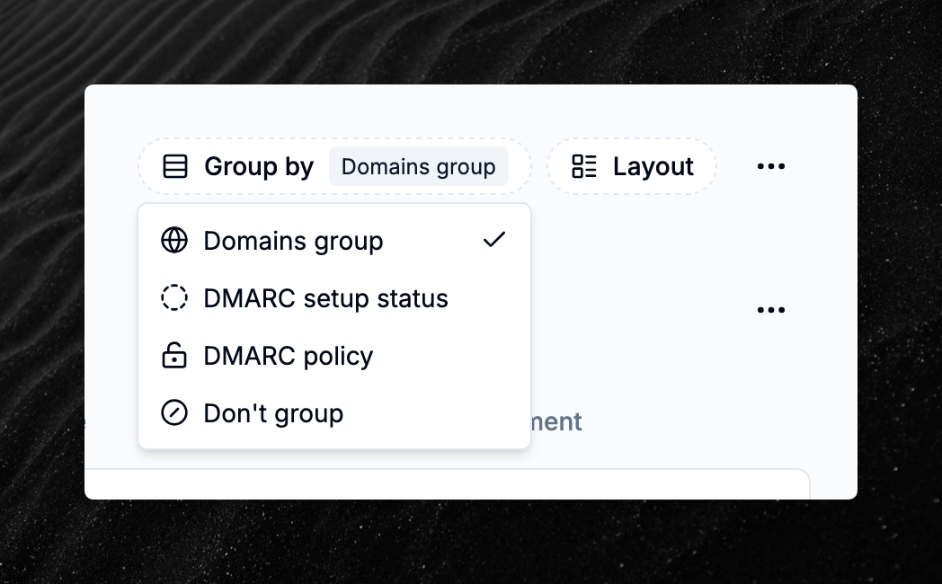 Improved domains grouping
