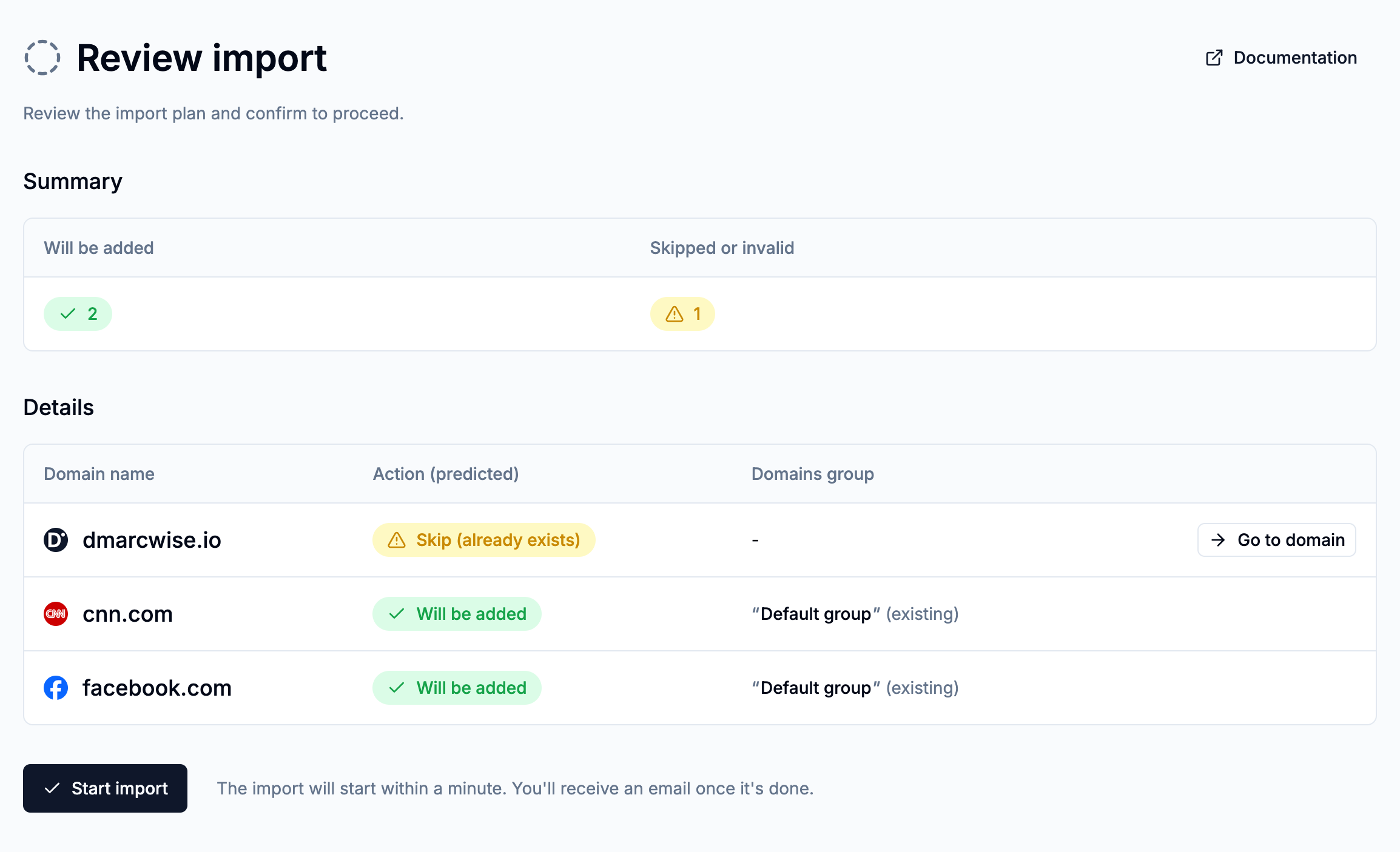 Import plan