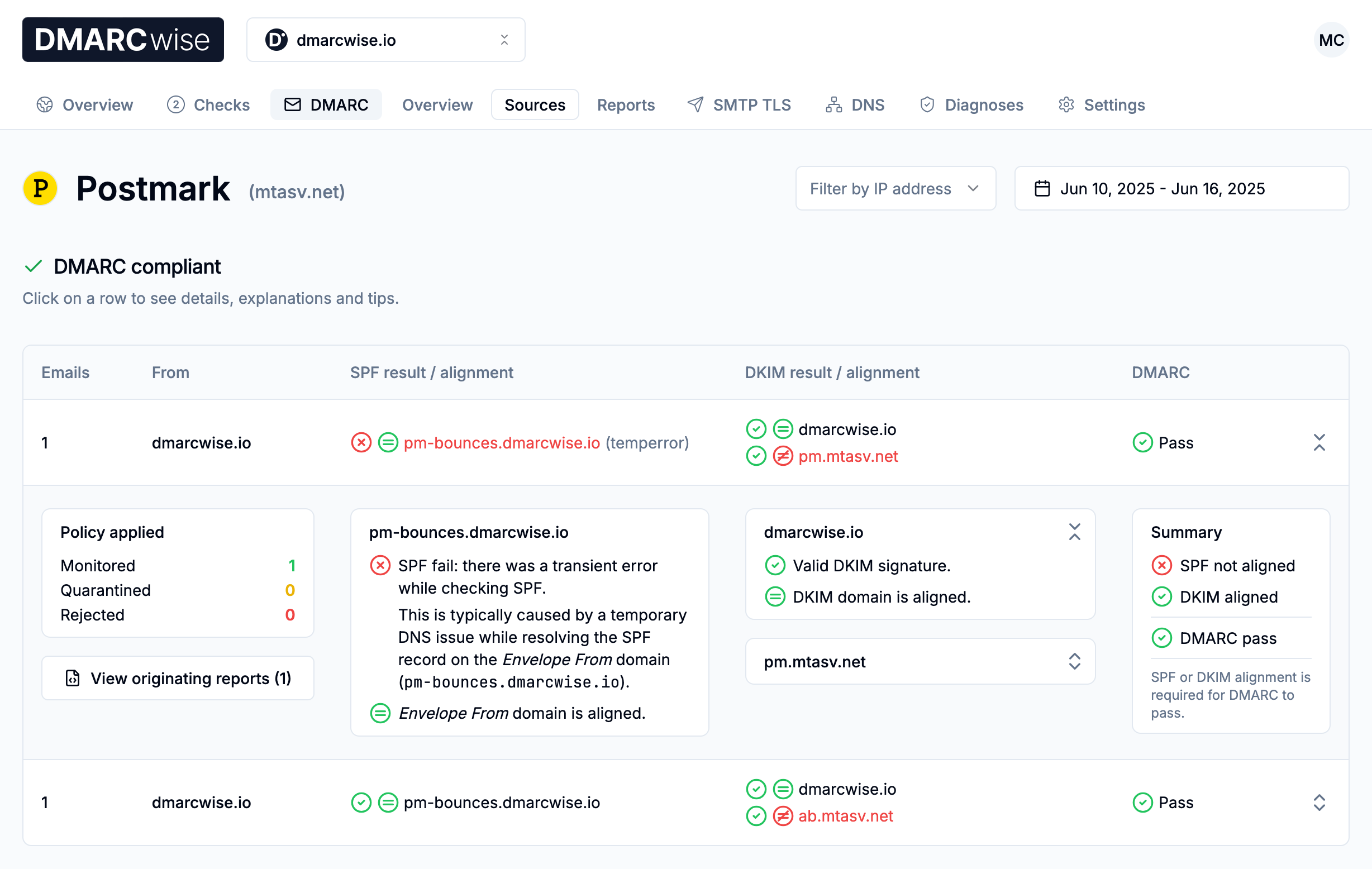 Source details page