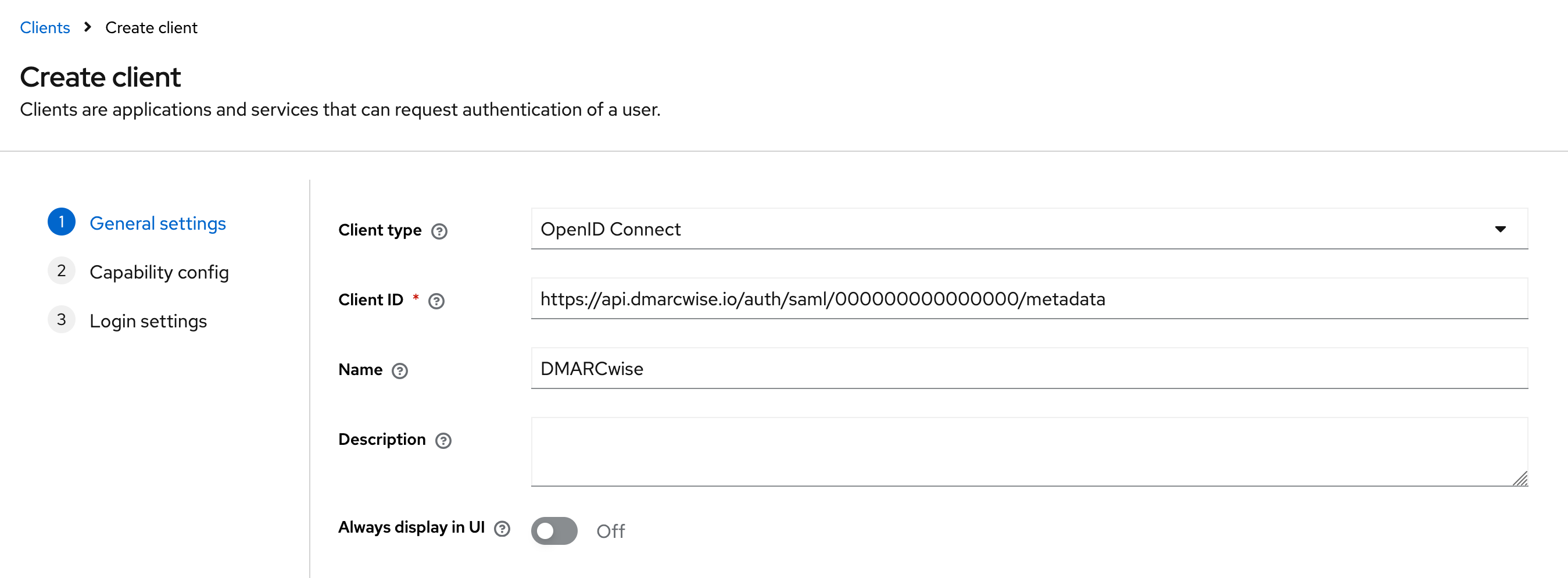 Keycloak SAML configuration