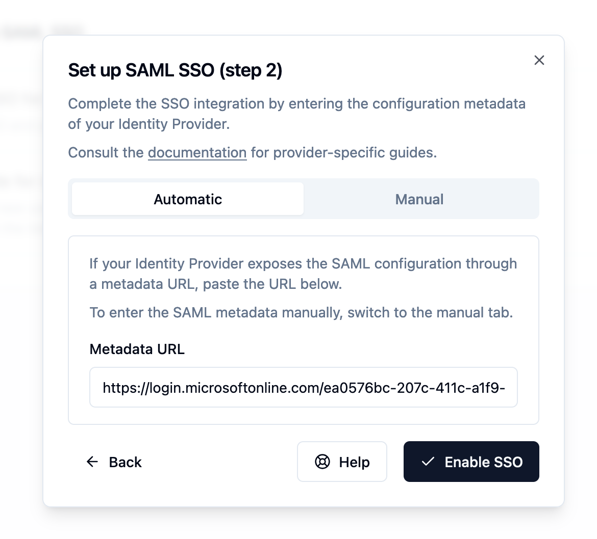 Microsoft Entra ID SAML configuration