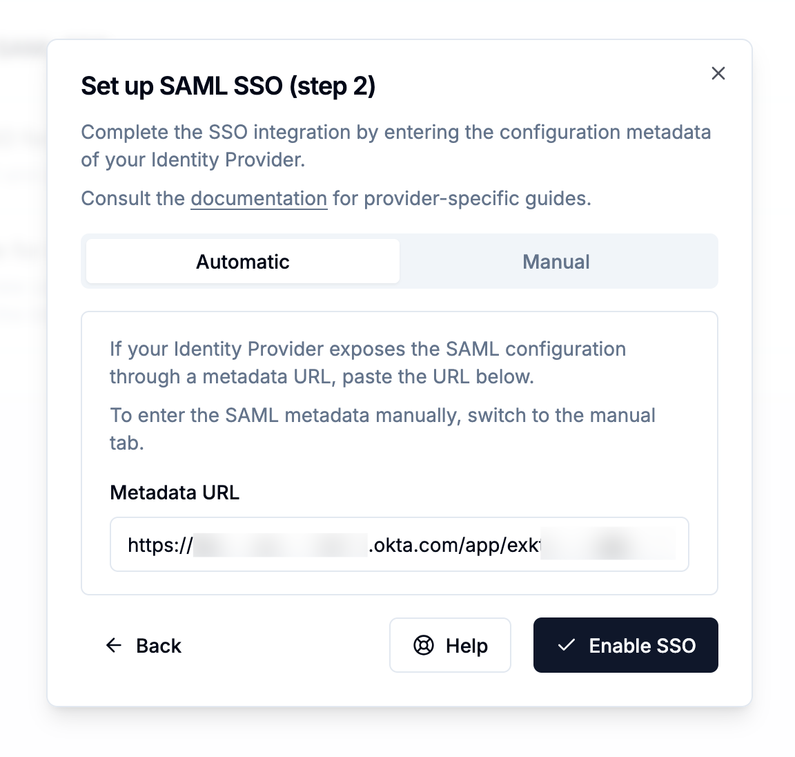 Okta SAML configuration