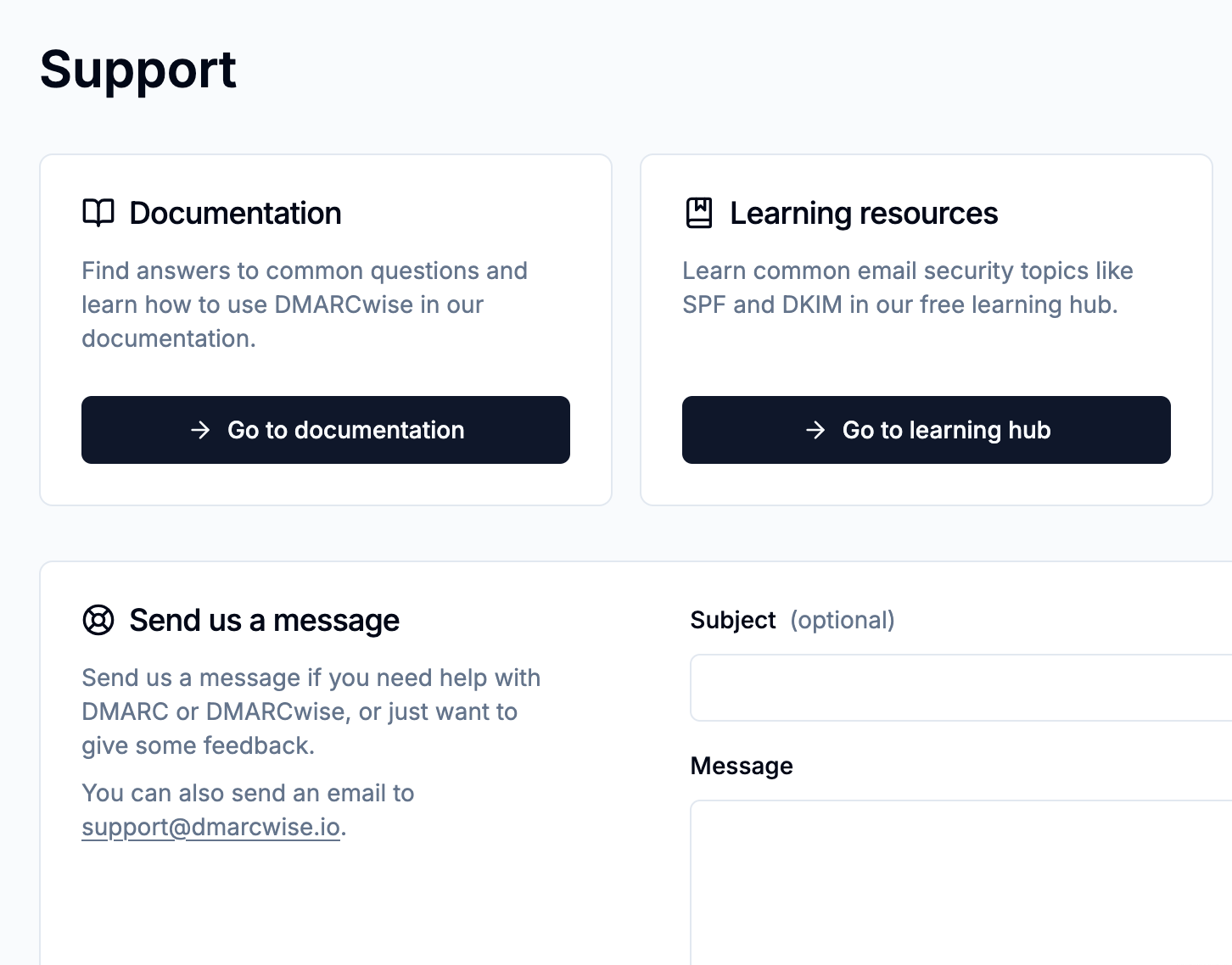 Support form